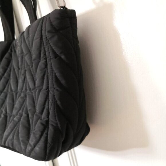 Kate Spade New York Ellie Small Quilted Black Nylon Tote Bag - Picture 4 of 10